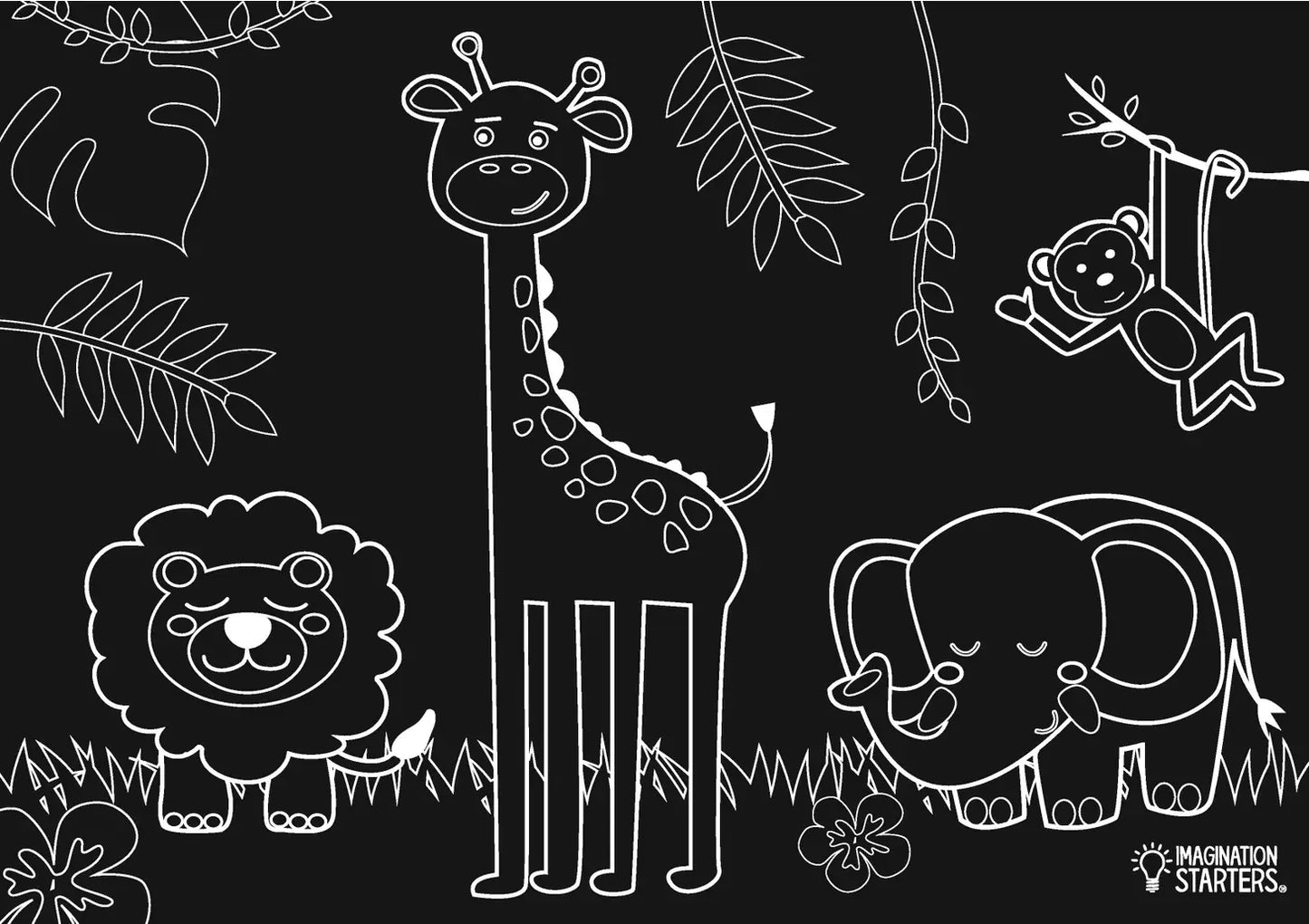 Farm and Jungle Chalkboard Placemat Set
