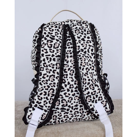 Leopard Ruffle Backpack