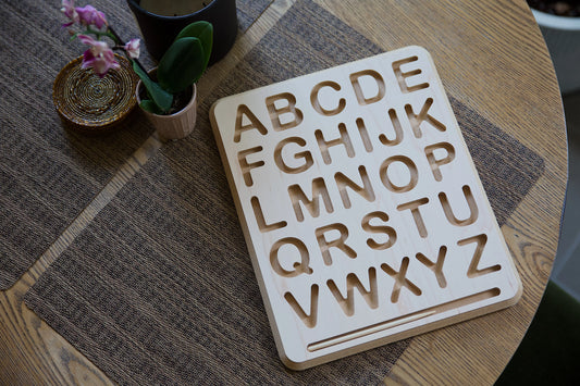 Wooden Tracing Board Uppercase