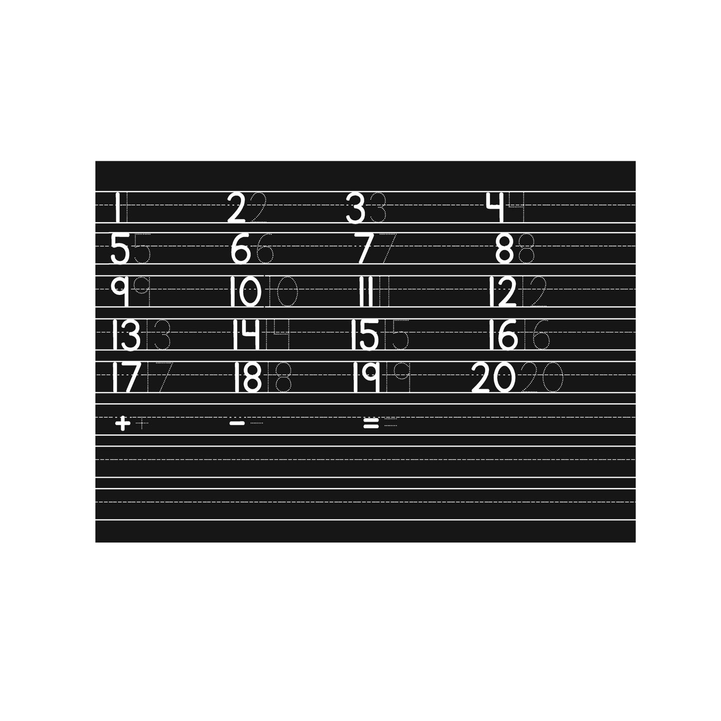 Letters and Numbers Practice Chalkboard Placemat Set