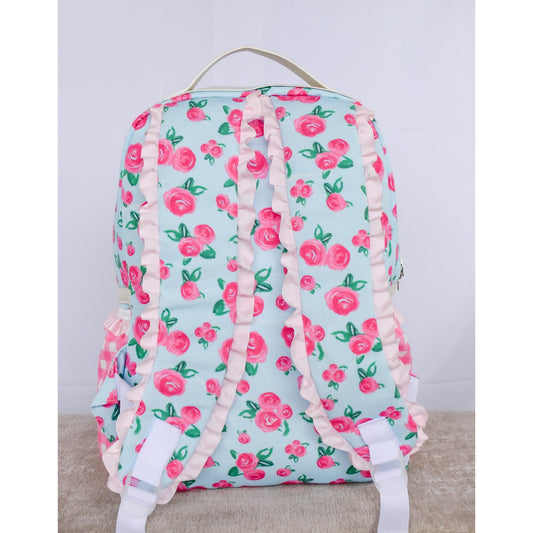 Watercolor Roses Ruffle Backpack