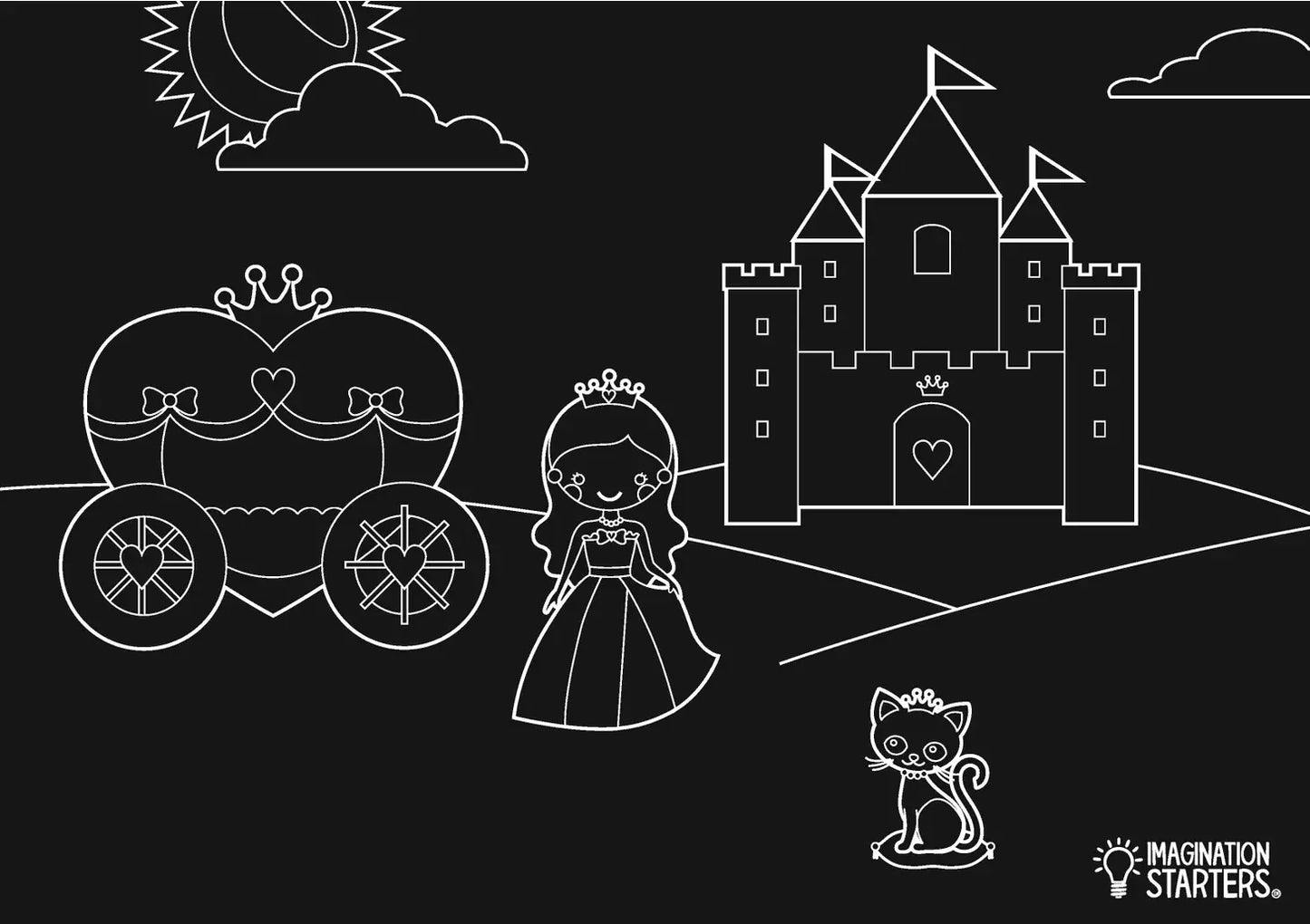 Princess and Garden Chalkboard Placemat Set