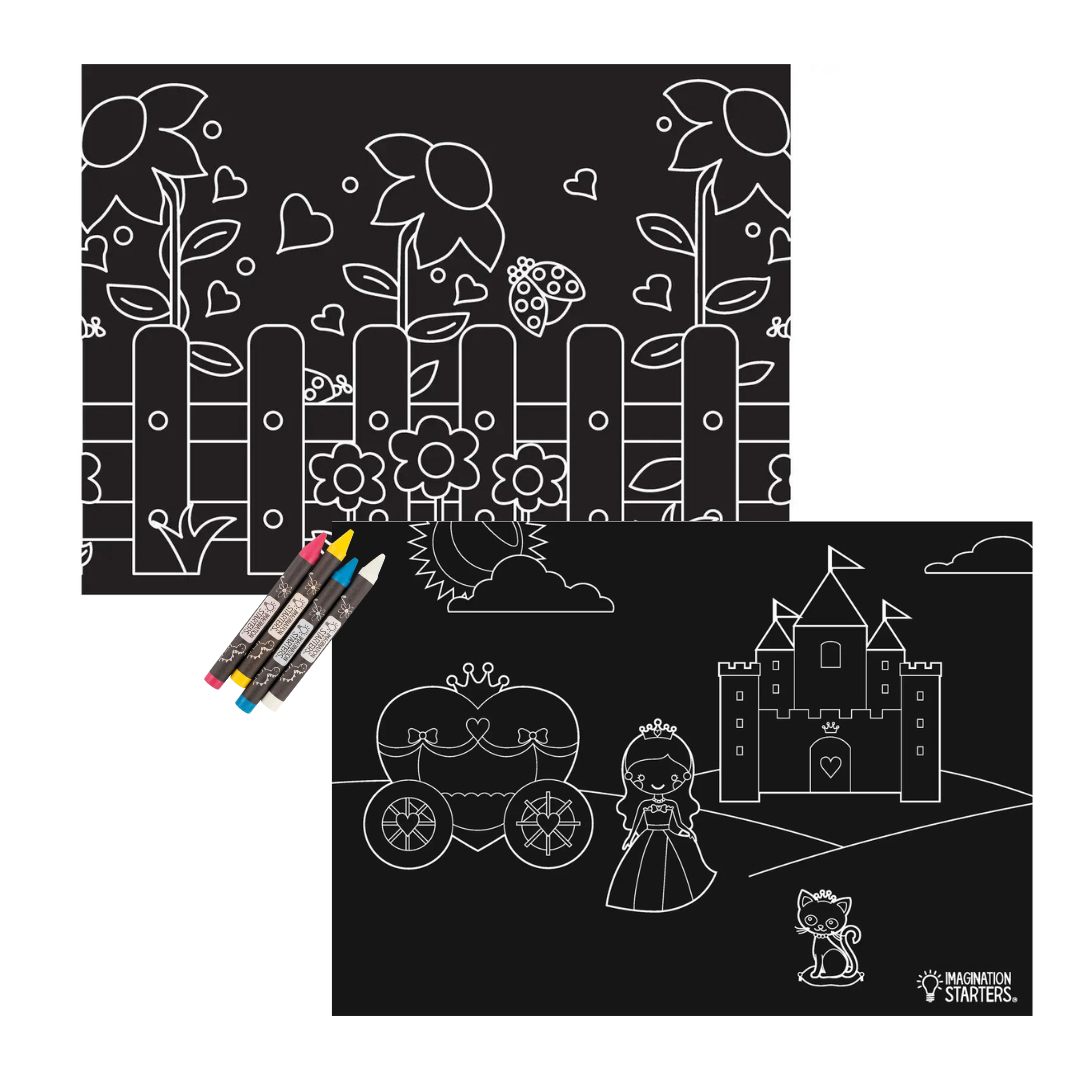 Princess and Garden Chalkboard Placemat Set