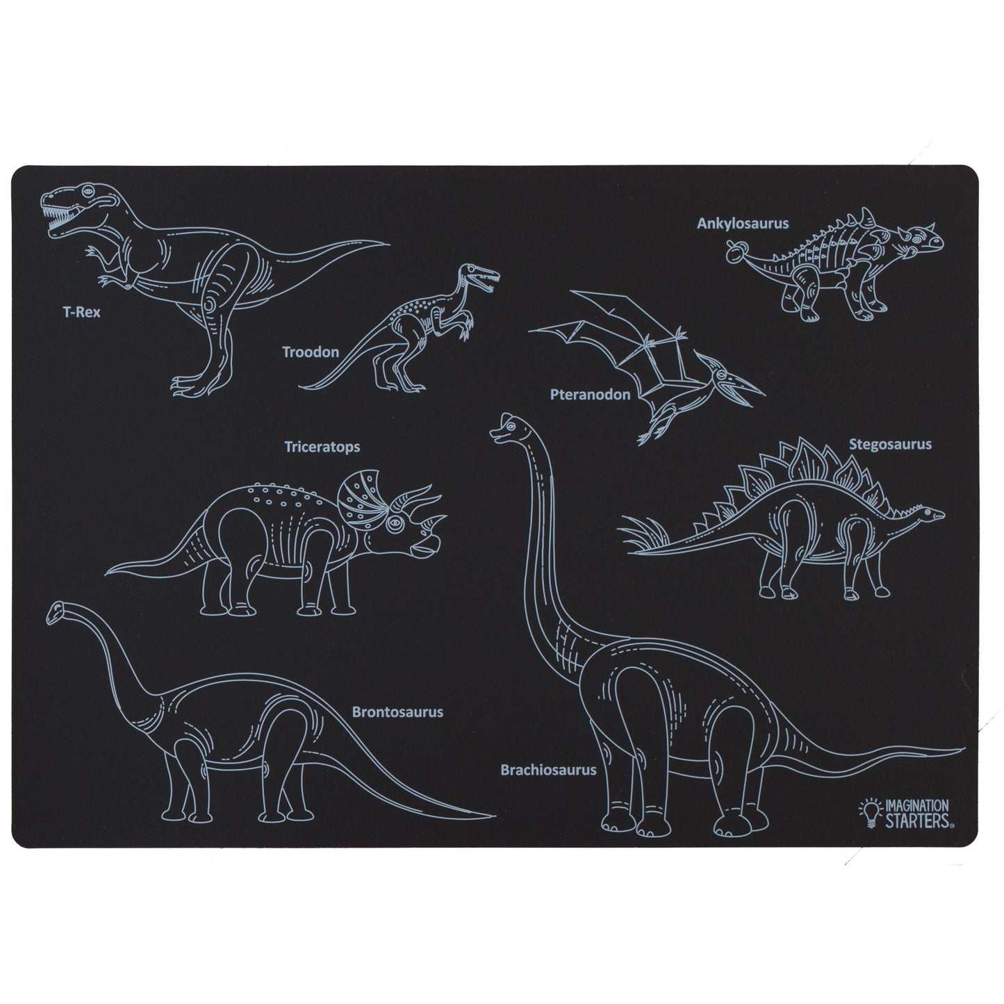 Dinosaur and Solar System Chalkboard Placemat Set