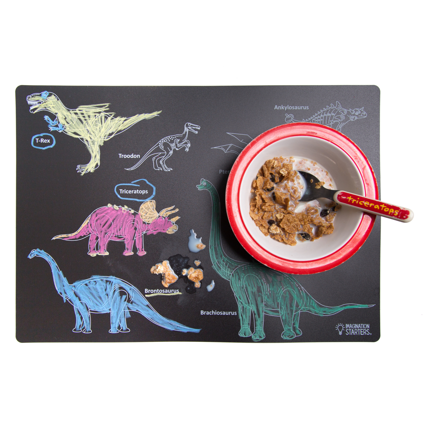 Dinosaur and Solar System Chalkboard Placemat Set