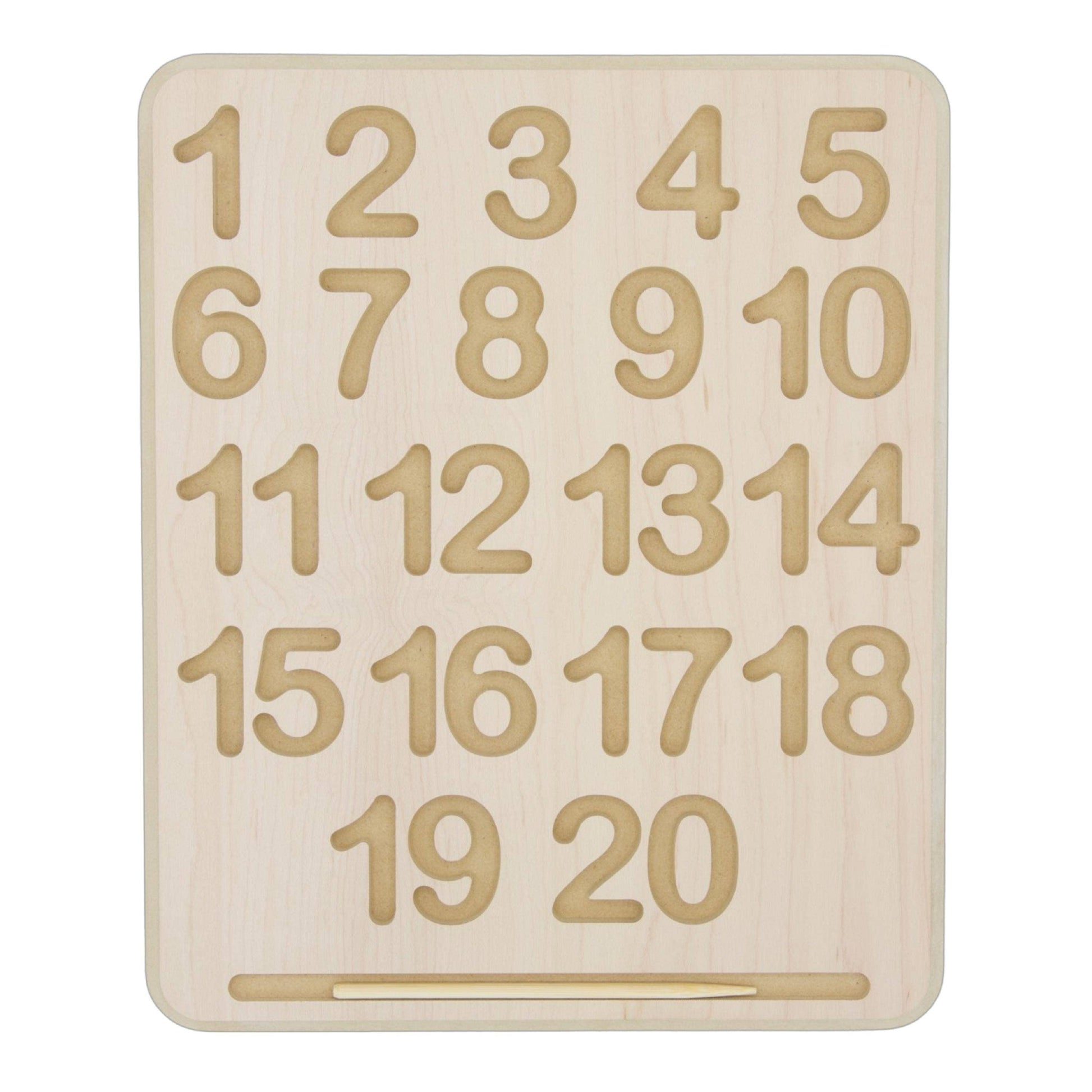 Montessori Pre Writing | Numbers | Print | Cursive | Alphabet Tracing Board  with Wooden Pen