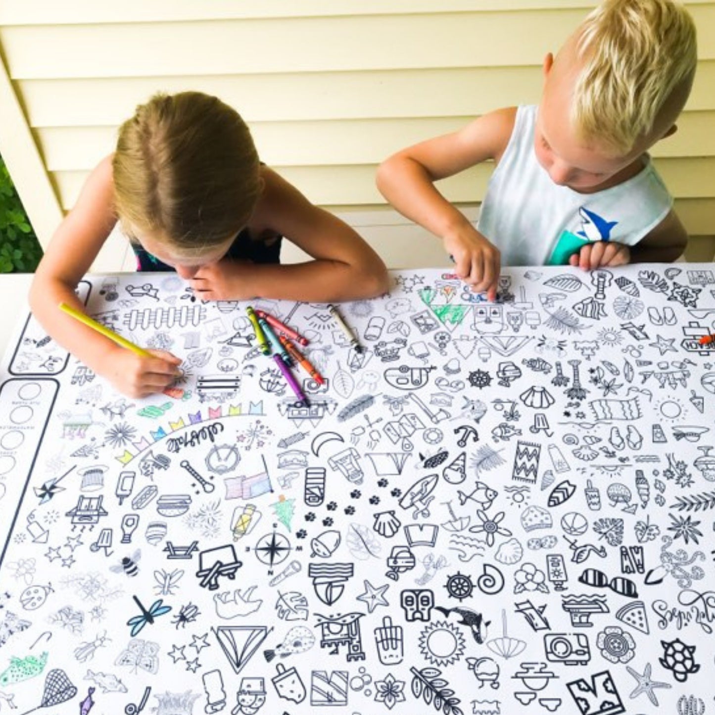 Summer Fun Search + Find Coloring Poster (Jumbo Sized)